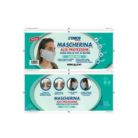 L'UNICO MASK SOFT MASCHERINA MADE IN ITALY CONF. 14PZ.