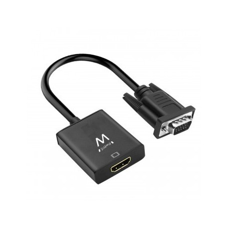 EWENT EW9866 CONVERTITORE DA VGA  M  A HDMI  F  CON INGRESSO AUDIO JACK, ALIM.MICROUSB