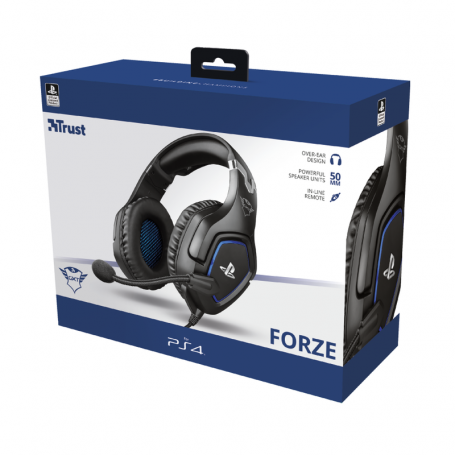 TRUST 23530 GXT 488 FORZE PS4 HEADSET BLACK CUFFIA CON MICROF