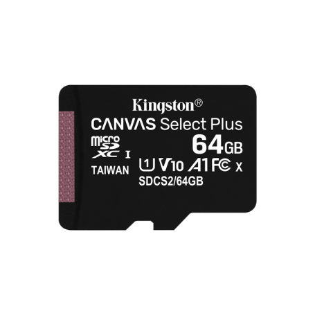KINGSTON MICROSDHC 64GB SELECTPLUS UHS-I   ADATT. CL10 100mb/s LET  SDCS2/64GB 