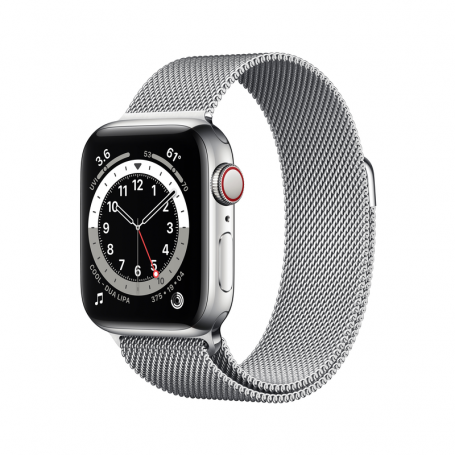 APPLE M06U3TY/A APPLE WATCH SERIES 6 GPS   CELL  40MM SILVER STAI