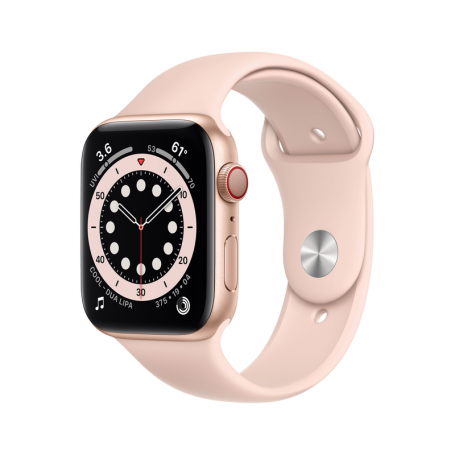 APPLE MG2D3TY/A APPLE WATCH SERIES 6 GPS   CELL  44MM GOLD  PINKS