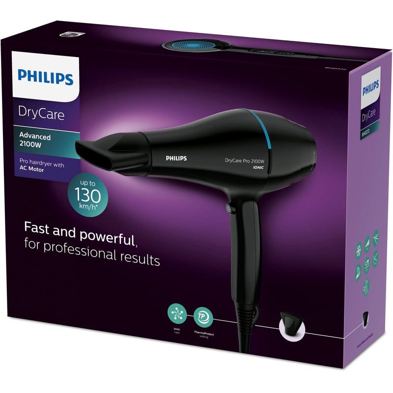 Grease biology Star PHILIPS BHD272/00 PHON 2200W IONI MOTORE AC - NERO DRYCARE