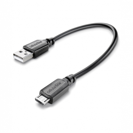 CELLULAR USBDATACTRMICROUSB CAVO DATI 15CM USB TRAVEL MICROUSB NERO