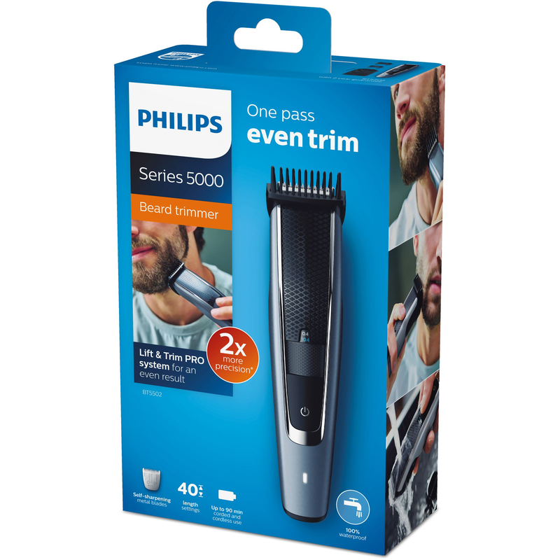 PHILIPS BT5502/15 REGOLABARBA SERIE 5000 40LUNGH. 90MIN. AUT.1H RIC